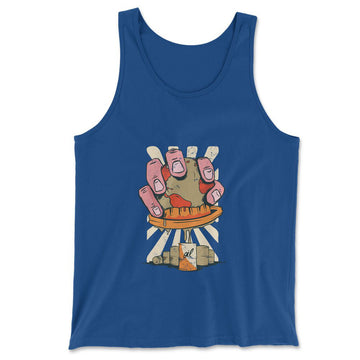 Planet Oil Squeezer Men/Unisex Tank in True Royal color